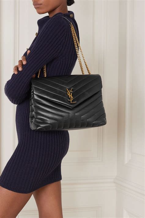 quilted ysl|saint laurent quilted shoulder bag.